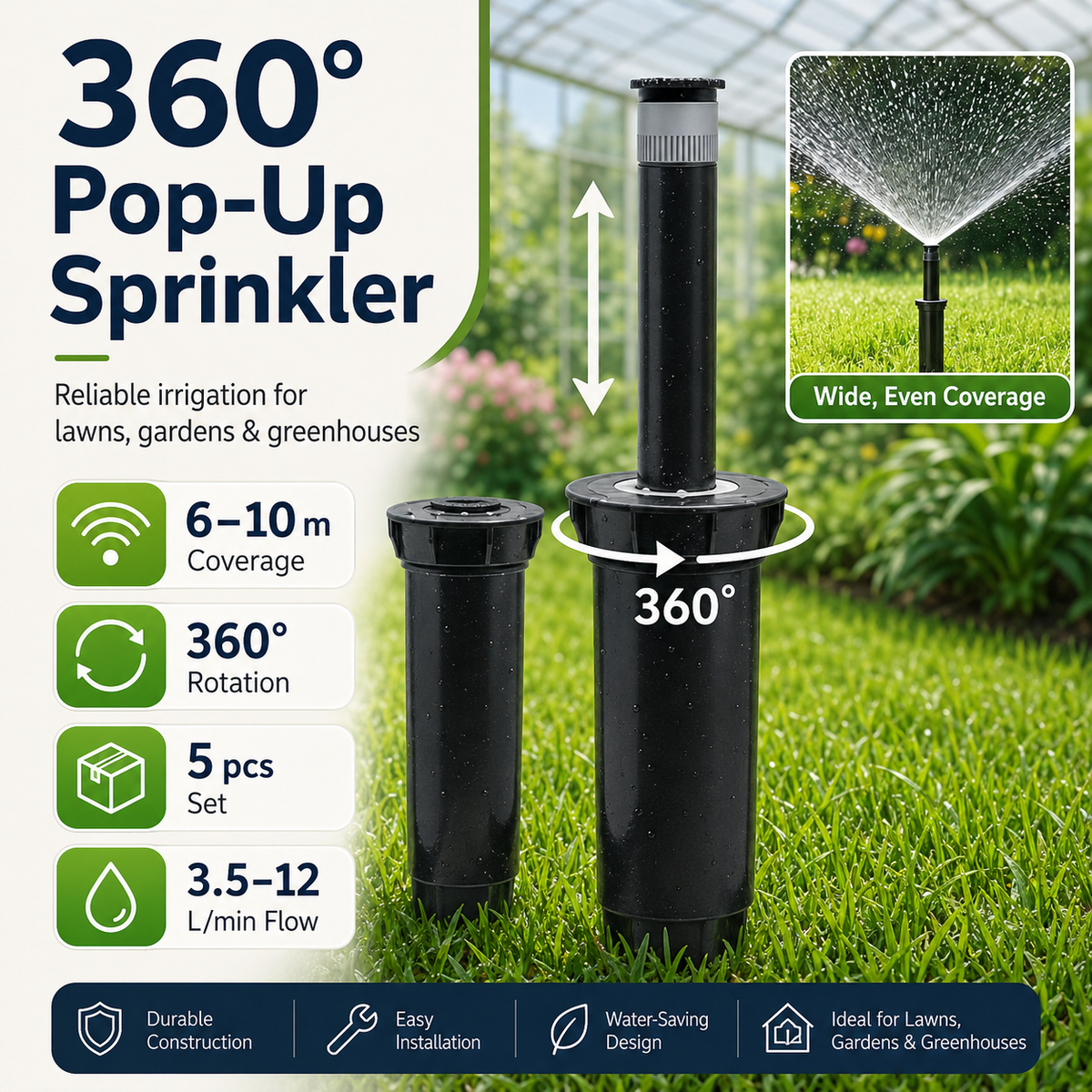 Solar-Powered Automatic Drip Irrigation Kit