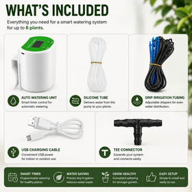 Automatic Indoor Plant Watering System with Integrated Pump & Timer