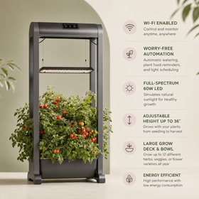 AeroGlow Smart Hydroponic Garden and Indoor Irrigation System